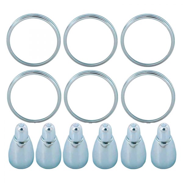 OER® - Driver and Passenger Side Tail Lamp Lens Trim Ring and Ornament Kit