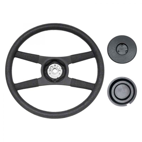 OER® - 4-Spoke Rope Wrapping Design Black Steering Wheel Kit