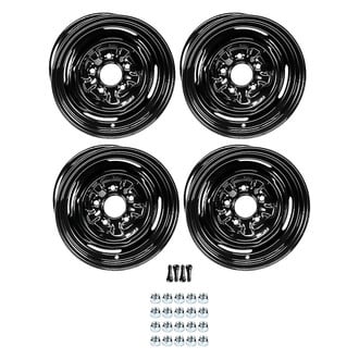 OER® - Dog Dish Style Black 15x7 Steel Factory Wheel Set