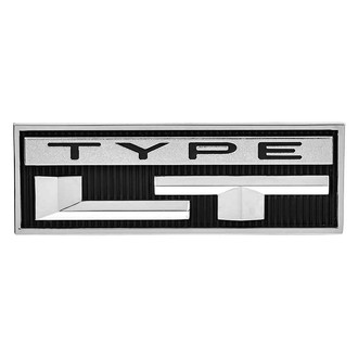 OER® - "Type LT" Chrome/Black Sail Panel/Rear Panel Emblem