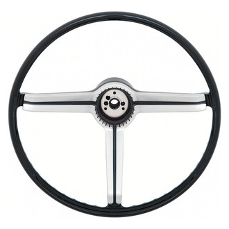 OER® - 3-Spoke Steering Wheel with Brushed Chrome Insert