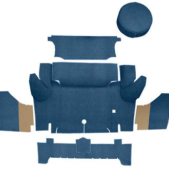 OER® - Ford Blue Molded Loop Replacement Trunk Area Carpet with Boards