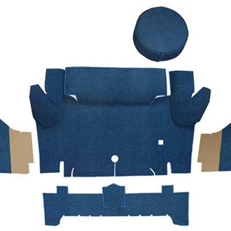 OER® - Dark Blue Molded Loop Replacement Trunk Area Carpet with Boards