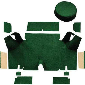 OER® - Dark Green Molded Loop Replacement Trunk Area Carpet with Boards
