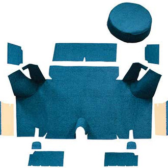 OER® - Ford Blue Molded Loop Replacement Trunk Area Carpet with Boards