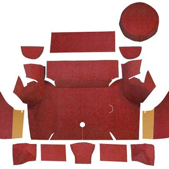 OER® - Red Molded Loop Replacement Trunk Area Carpet with Boards