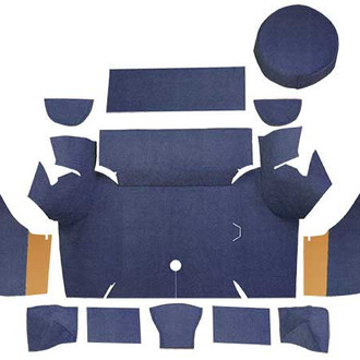 OER® - Dark Blue Molded Loop Replacement Trunk Area Carpet with Boards