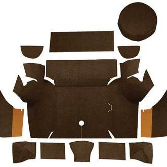 OER® - Dark Saddle Molded Loop Replacement Trunk Area Carpet with Boards