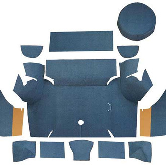 OER® - Ford Blue Molded Loop Replacement Trunk Area Carpet with Boards