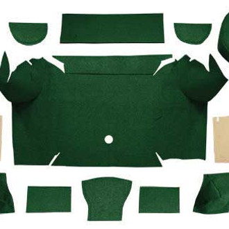 OER® - Dark Green Molded Loop Replacement Trunk Area Carpet with Boards