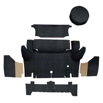 OER® - Black Nylon Loop Replacement Trunk Area Carpet with Boards