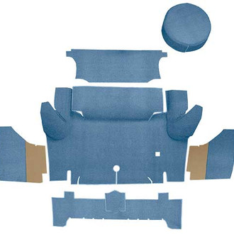OER® - Light Blue Nylon Loop Replacement Trunk Area Carpet with Boards