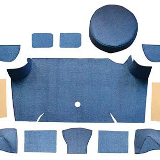 OER® - Ford Blue Molded Loop Replacement Trunk Area Carpet with Boards