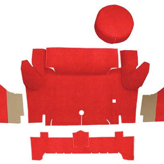 OER® - Red Nylon Loop Replacement Trunk Area Carpet with Boards