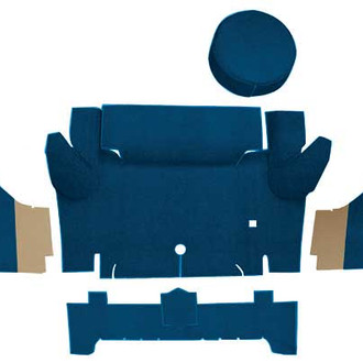 OER® - Dark Blue Nylon Loop Replacement Trunk Area Carpet with Boards