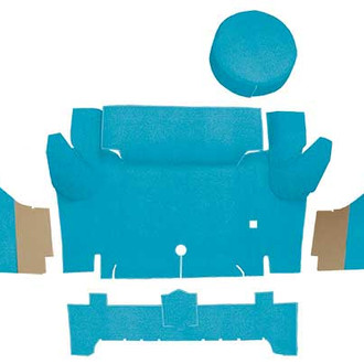 OER® - Light Blue Nylon Loop Replacement Trunk Area Carpet with Boards