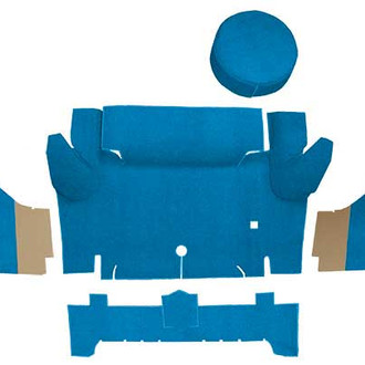 OER® - Medium Blue Nylon Loop Replacement Trunk Area Carpet with Boards