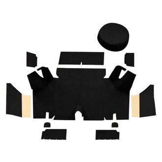 OER® - Black Nylon Loop Replacement Trunk Area Carpet with Boards