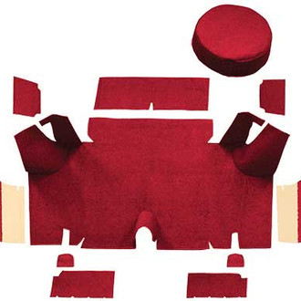 OER® - Maroon Nylon Loop Replacement Trunk Area Carpet with Boards