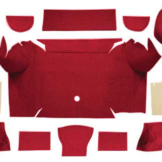 OER® - Maroon Nylon Loop Replacement Trunk Area Carpet with Boards