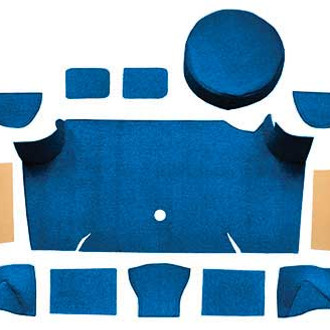 OER® - Medium Blue Nylon Loop Replacement Trunk Area Carpet with Boards