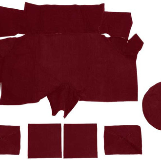 OER® - Red Nylon Loop Replacement Trunk Area Carpet with Boards