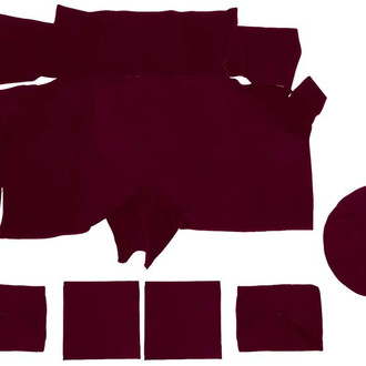 OER® - Maroon Nylon Loop Replacement Trunk Area Carpet with Boards