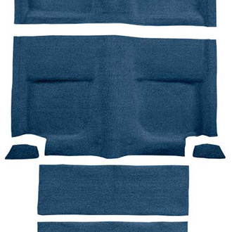 OER® - Ford Blue Molded Loop Replacement Floor and Fold Down Seat Carpet Kit with Mass Backing