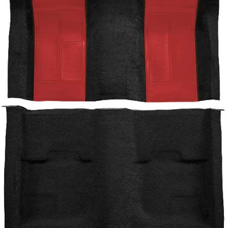 OER® - Black with Red Inserts Nylon Loop Replacement Carpet Kit with Mass Backing