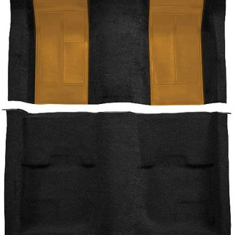OER® - Black with Medium Saddle Inserts Nylon Loop Replacement Carpet Kit with Mass Backing