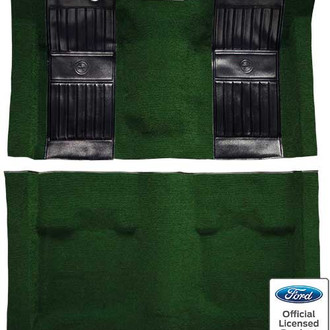 OER® - Green with Black Pony Inserts Nylon Loop Replacement Passenger Area Carpet Kit