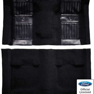 OER® - Black with Black Pony Inserts Nylon Loop Replacement Carpet Kit with Mass Backing