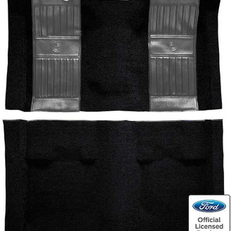 OER® - Black with Gray Pony Inserts Nylon Loop Replacement Passenger Area Carpet Kit