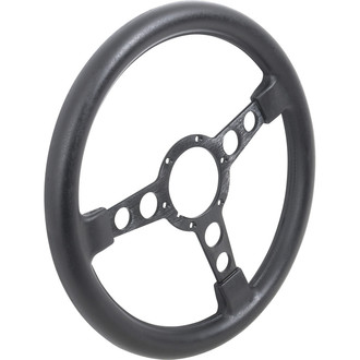 OER® - Formula Series Steering Wheel with 3-7/8" Black Molded Grips & Black Anodized Spokes