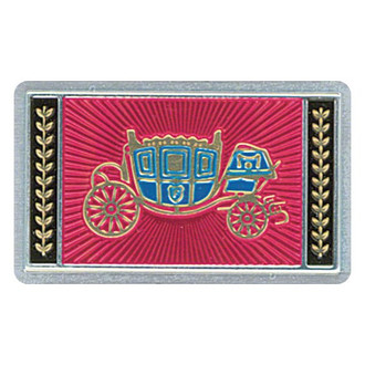 OER® - "Coach" Red Interior Seat Belt Buckle Emblems