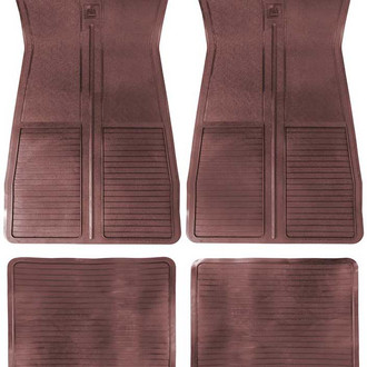 OER® - 1st & 2nd Row Dark Red Rubber Floor Mat Set