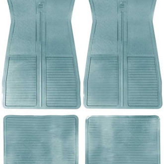 OER® - 1st & 2nd Row Light Blue Rubber Floor Mat Set