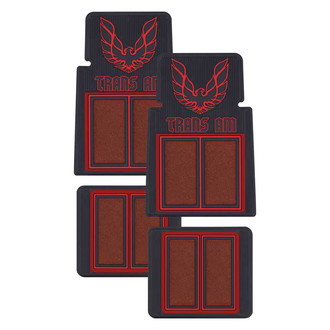 OER® - 1st & 2nd Row Red/Black Carpet Floor Mat Set