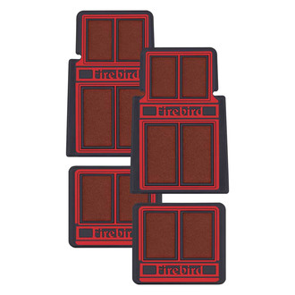 OER® - 1st & 2nd Row Red/Black Carpet Floor Mat Set