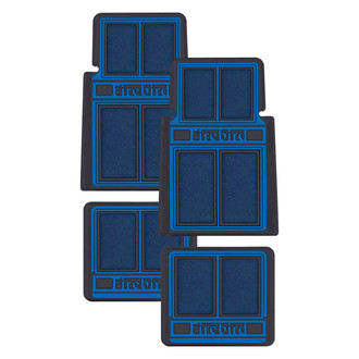 OER® - 1st & 2nd Row Blue/Black Carpet Floor Mat Set