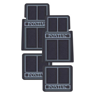 OER® - 1st & 2nd Row Black/Gray Carpet Floor Mat Set