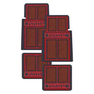 OER® - 1st & 2nd Row Red/Black Carpet Floor Mat Set