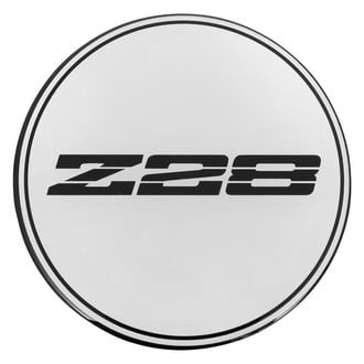 OER® - "Z28" Black Logo/Silver Background Wheel Center Cap Emblem