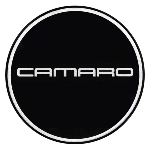 OER® - Black Wheel Center Cap Emblem With Chrome Camaro Logo