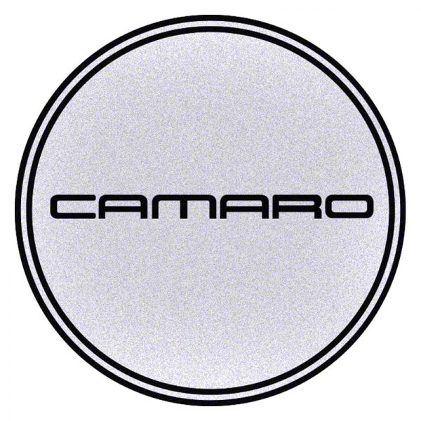 OER® - Silver Wheel Center Cap Emblem With Black Camaro Logo