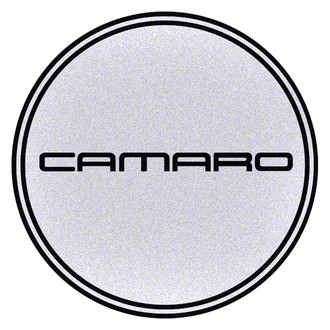 OER® - "Camaro" Black Logo/Silver Background Wheel Center Cap Emblem