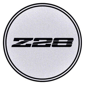 OER® - "Z28" Black Logo/Silver Background Wheel Center Cap Emblem