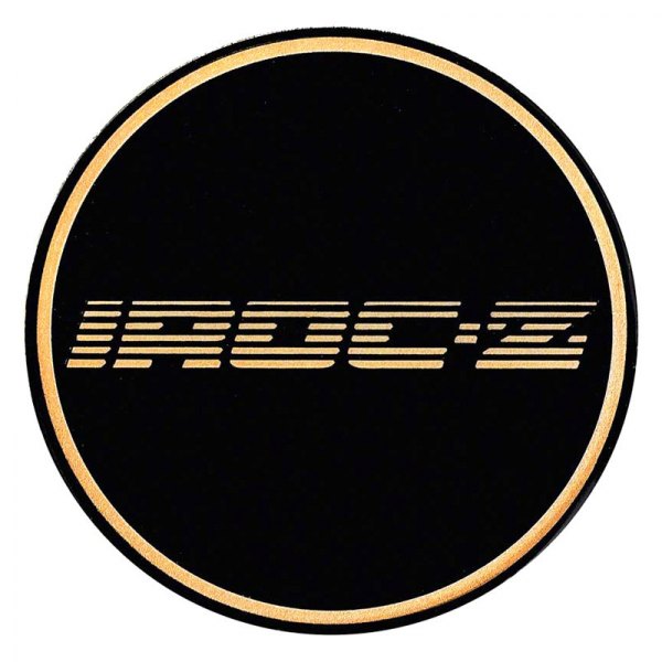 OER® - Black Wheel Center Cap Emblem With Gold IROC-Z Logo