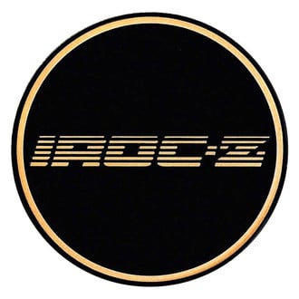 OER® - "Iroc-Z" Gold Logo/Black Background Wheel Center Cap Emblem