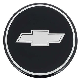 OER® - "Bowtie" Chrome Logo/Black Background Wheel Center Cap Emblem